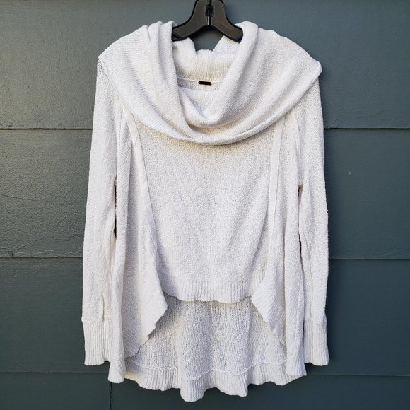 Free People Ivory Slouchy Cowl Pullover Sweater - Picture 7 of 16